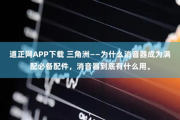 道正网APP下载 三角洲——为什么消音器成为满配必备配件，消音器到底有什么用。