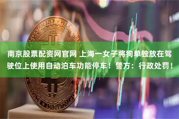 南京股票配资网官网 上海一女子将狗单独放在驾驶位上使用自动泊车功能停车!警方:行政处罚!